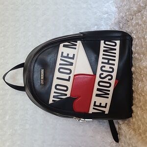 Love Moschino Black Multi Logo Backpack